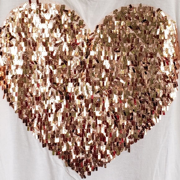 Vanity  Tank with Copper Sequin Heart - Picture 5 of 5